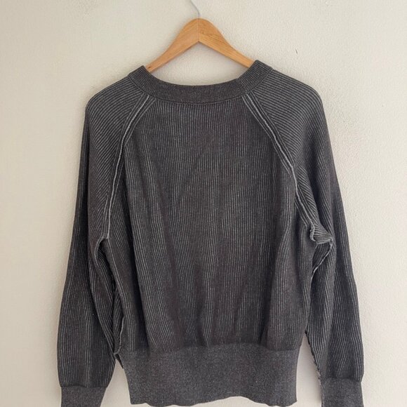 HELLO NITE Black & Grey Waffle Weave Top is New w/o Tags! Size SMALL; Runs Large - Picture 2 of 7